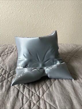 Satin-Look Silver phone Display Pillow